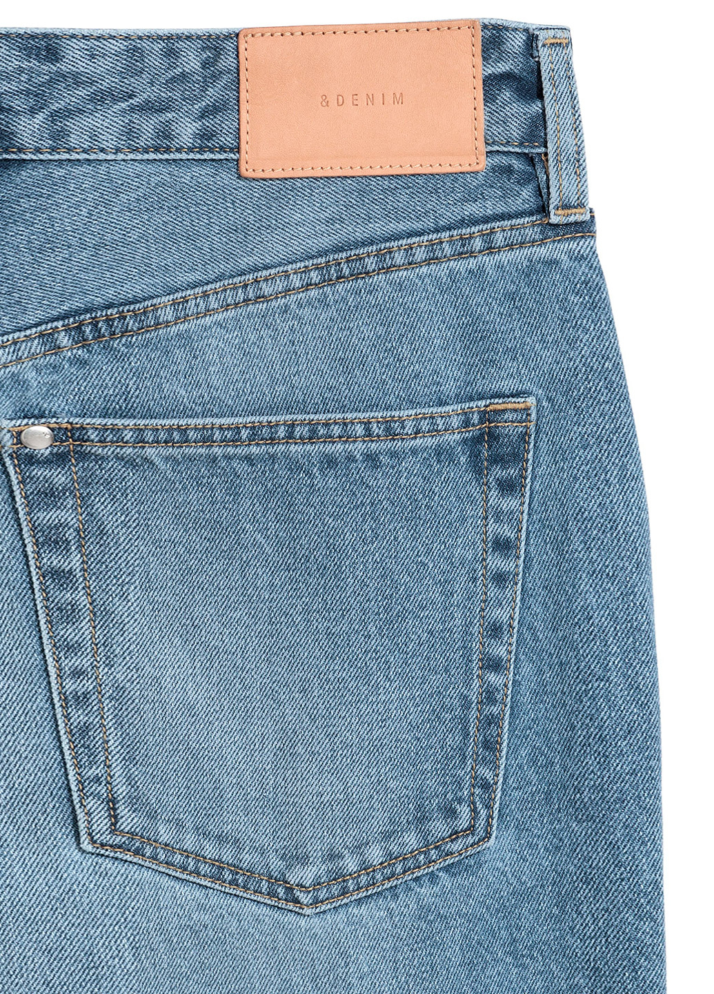 Джинси H&M прямі однотонні світло-сині джинсові бавовна