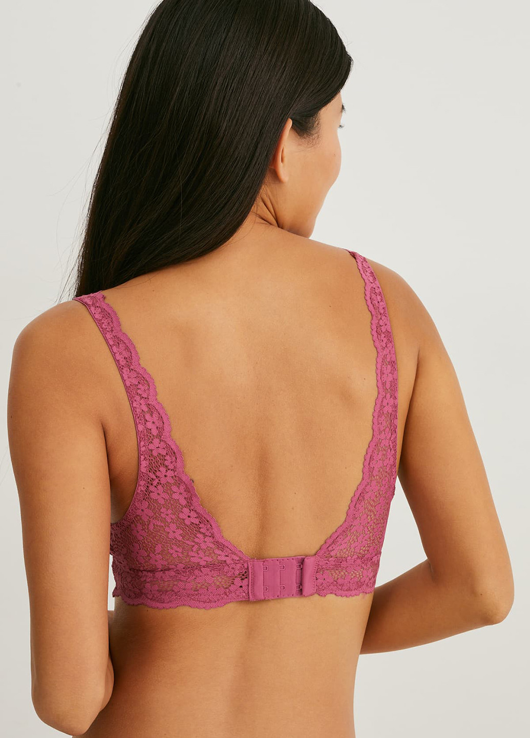 Лиловый бралетт бюстгальтер C&A без косточек полиамид