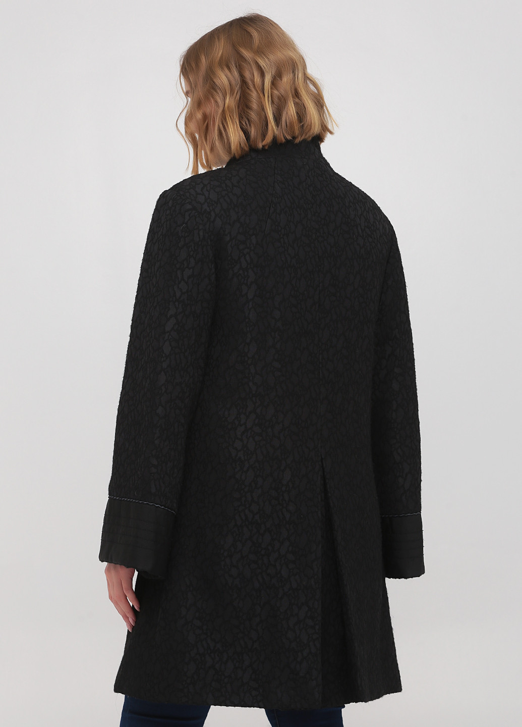 Черное демисезонное Пальто однобортное Roberto Cavalli