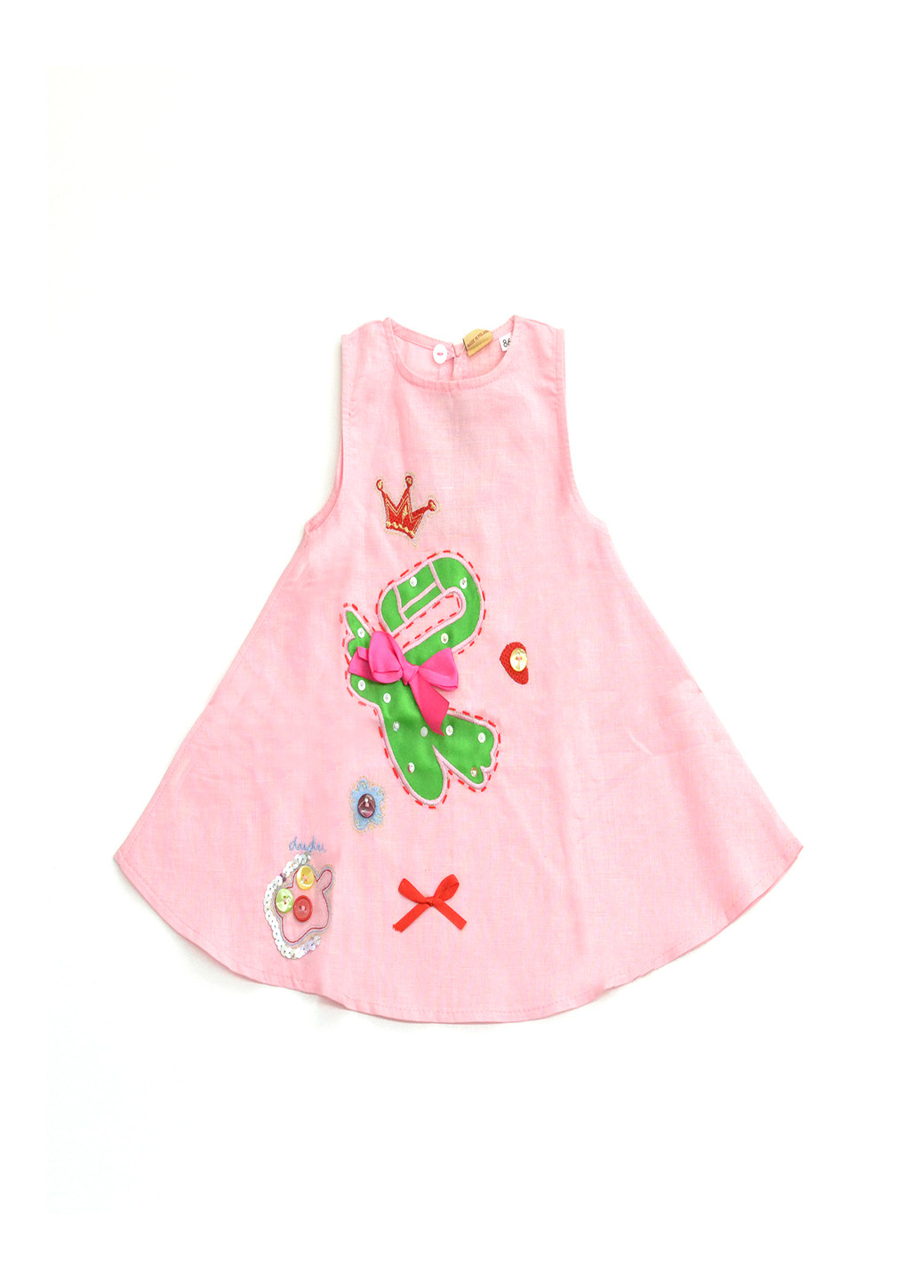 Рожева кежуал сукня Piccolo L однотонна