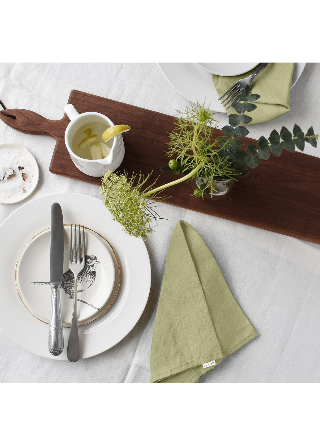 Набір з 4-х тканинних серветок 35х35 Ranfors Olive (4822052067390) Cosas (252409192)