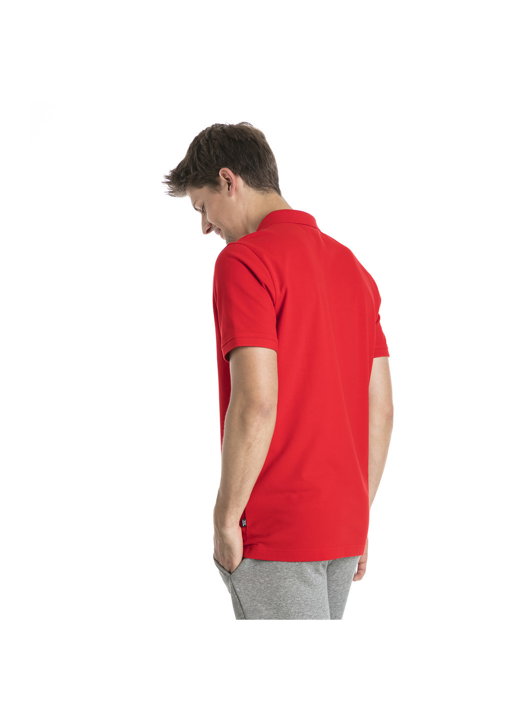 Красная футболка-поло для мужчин Puma однотонная