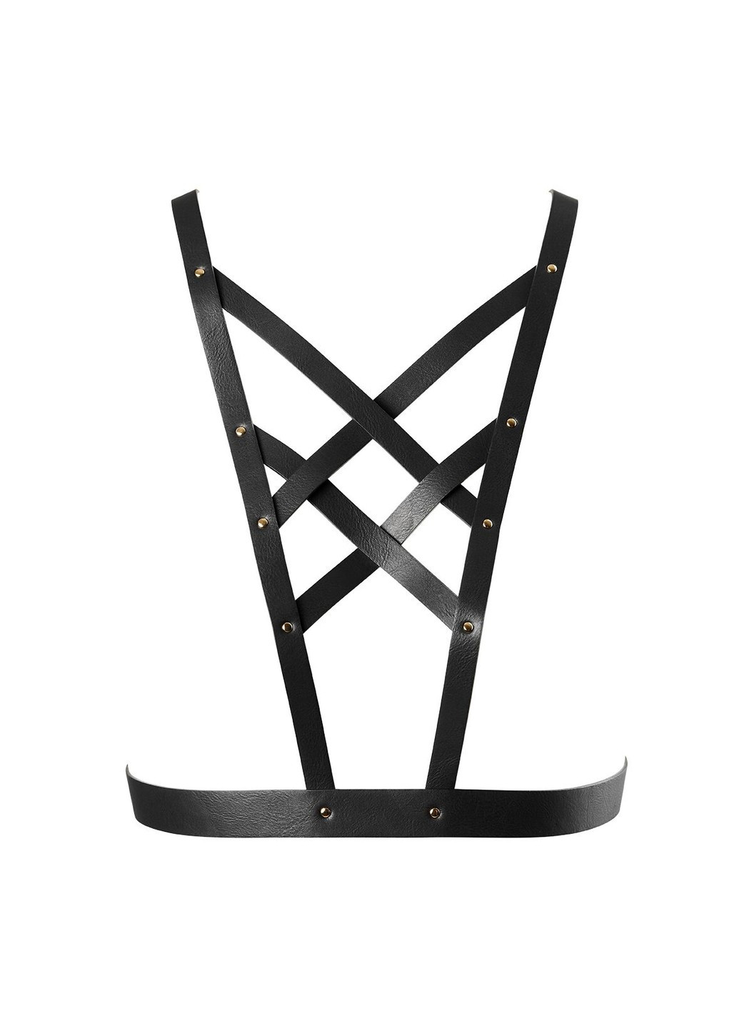 Портупея из экокожи Maze – Cross Cleavage Harness Black Bijoux Indiscrets (255247669)
