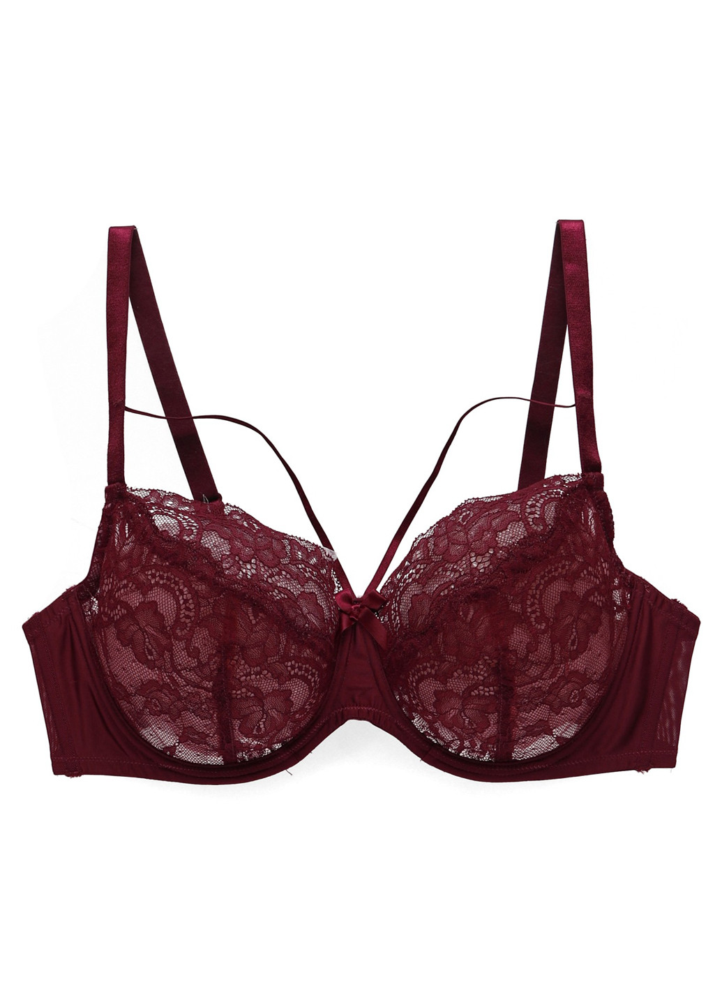 Бордовий балконет бюстгальтер Hunkemoller з кісточками поліамід, мереживо