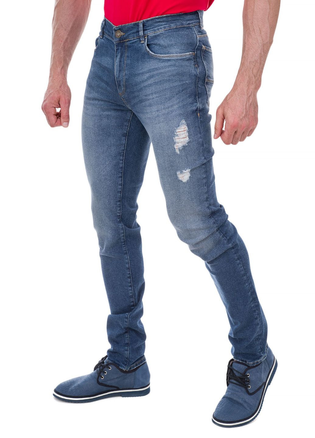 Голубые летние джинсы Trussardi Jeans