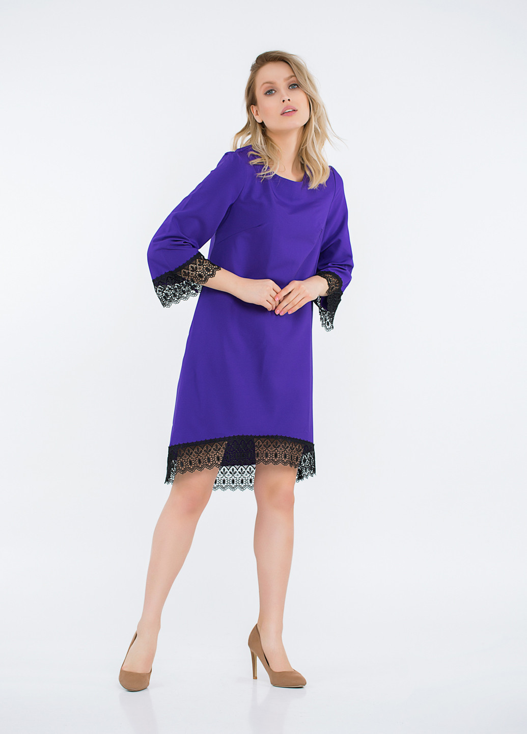 Фиолетовое кэжуал платье Lilove однотонное
