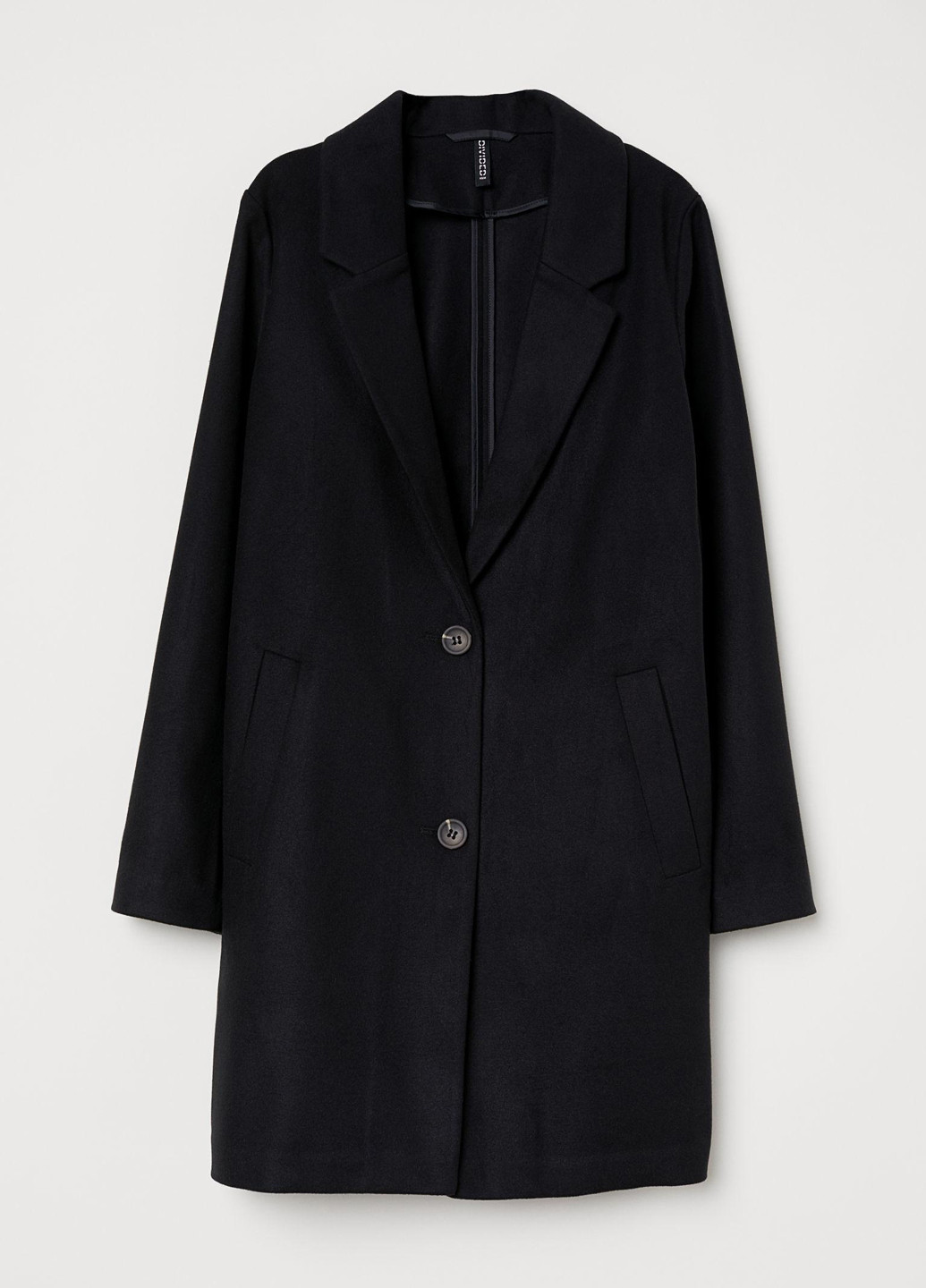 Черное демисезонное Пальто бушлат H&M