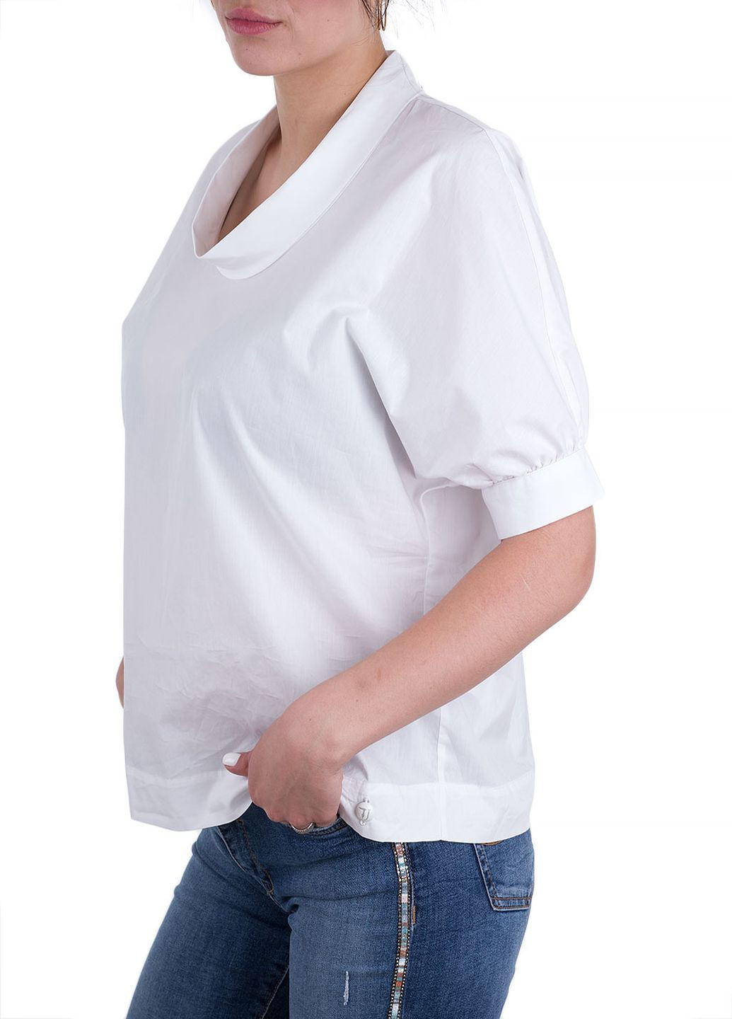 Белая летняя блуза Trussardi Jeans