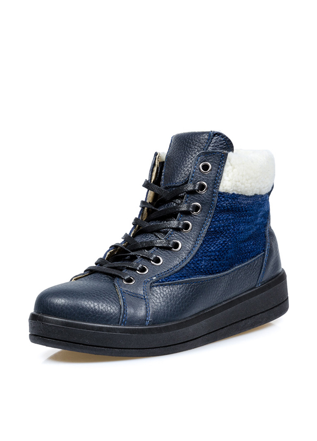 Темно-синие зимние ботинки берцы F'91