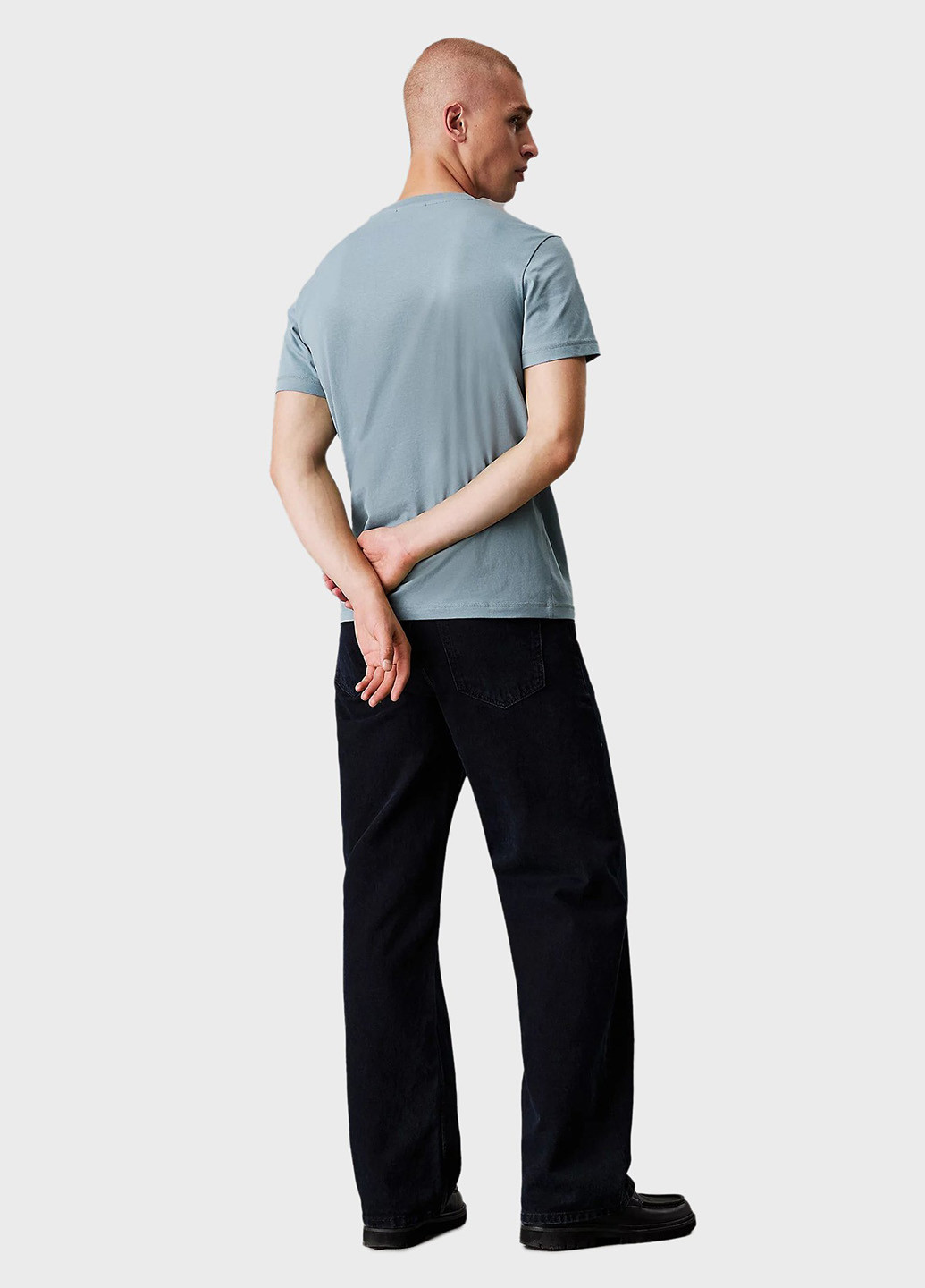 Серо-голубая футболка Calvin Klein Jeans