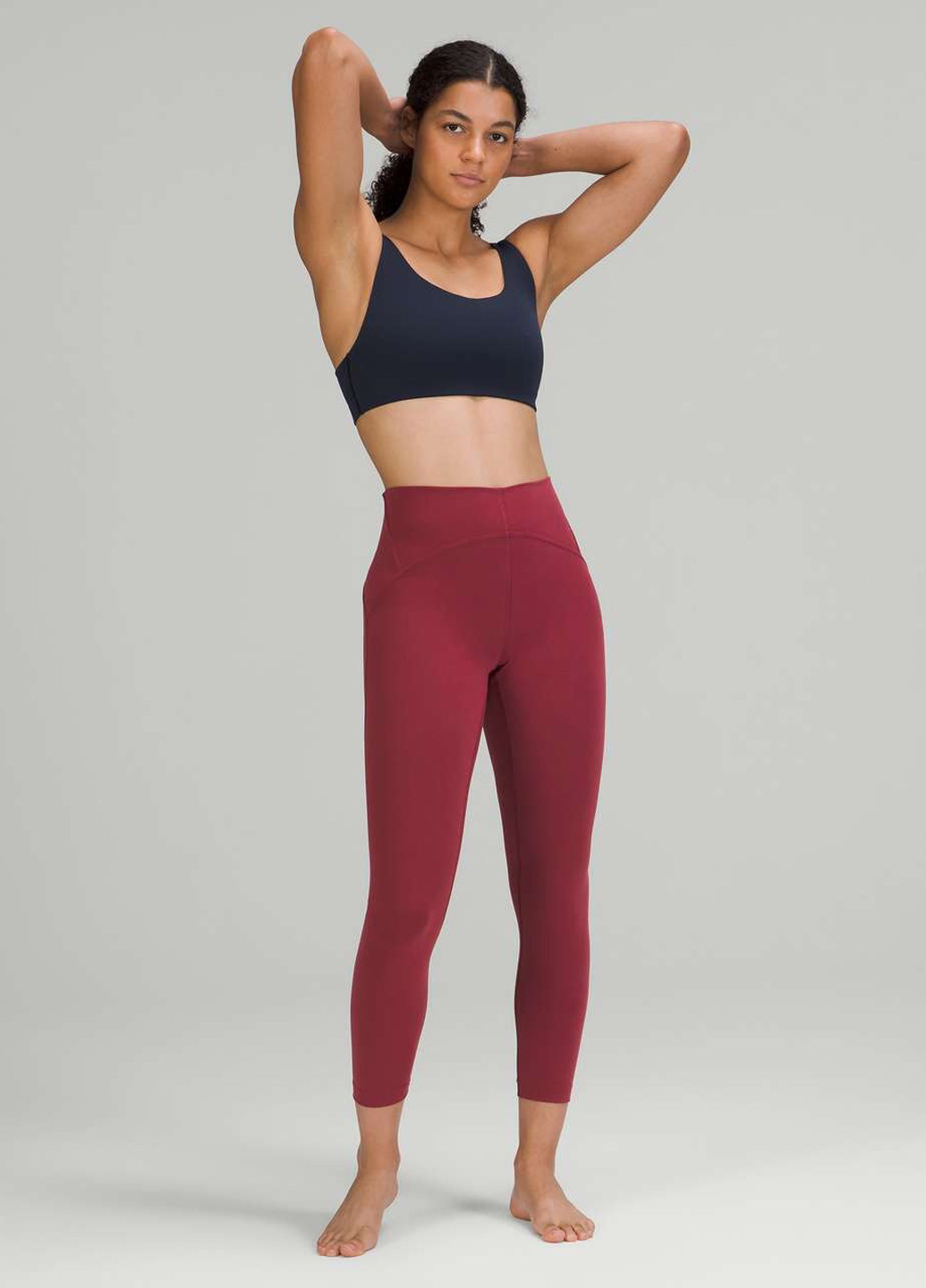 Бордовые демисезонные леггинсы Lululemon Athletica