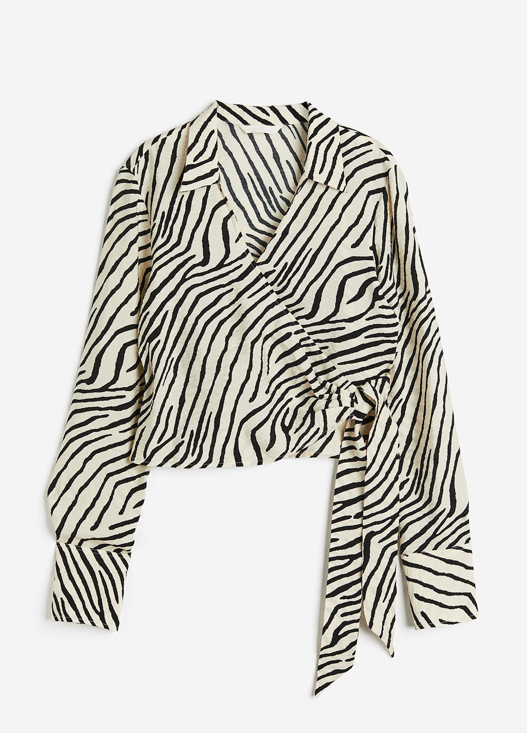 Светло-бежевая демисезонная блуза на запах H&M