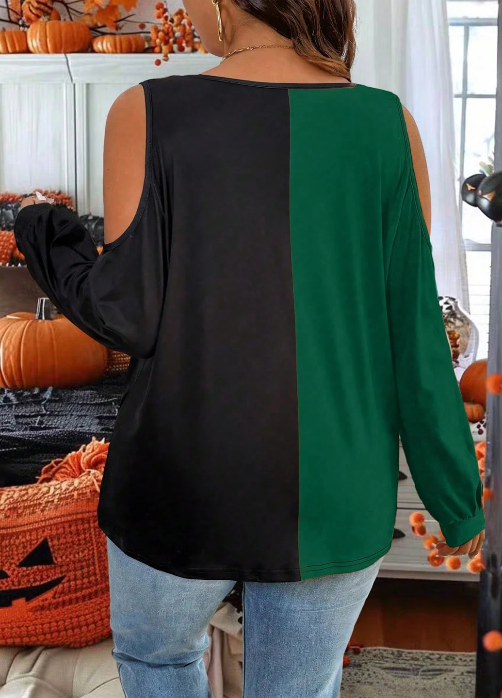 Комбинированная блуза SHEIN