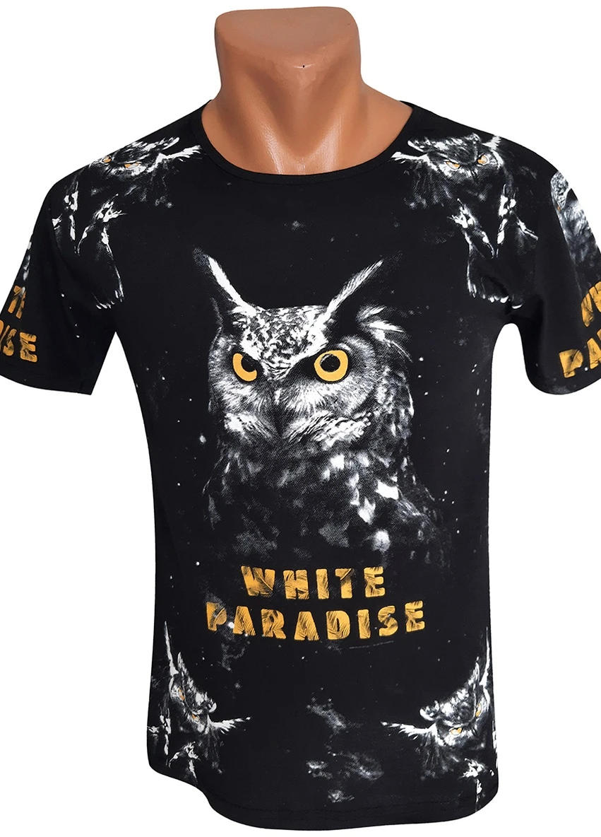 Черная мужская футболка White Paradise