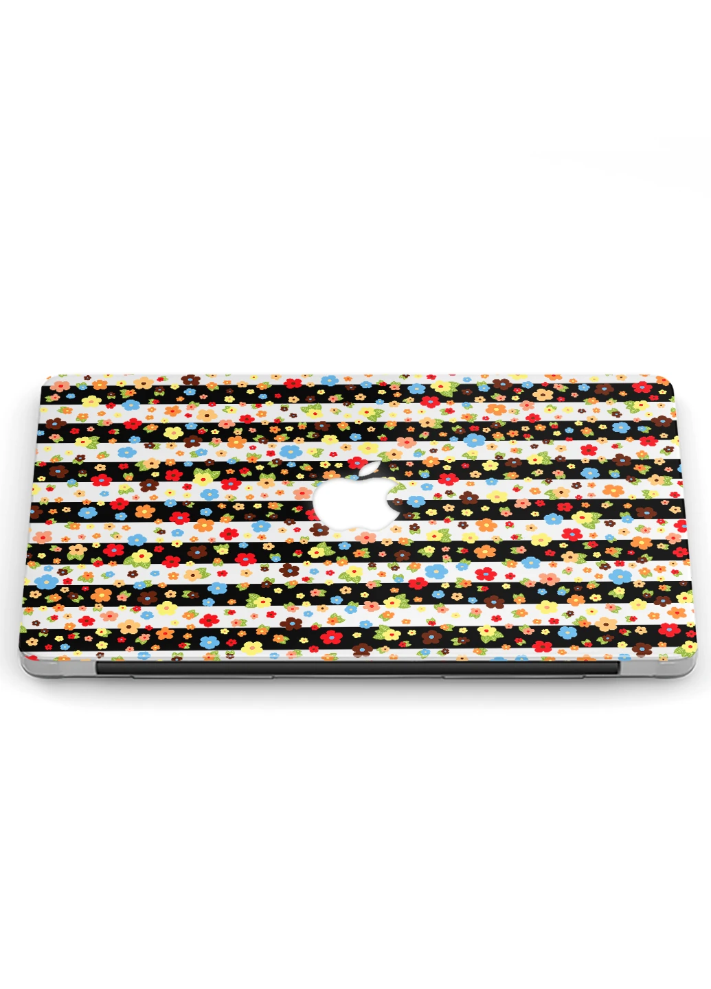 Чохол пластиковий для Apple MacBook Air 13 A1466 / A1369 Смужки і квіти (Stripes and flowers) (6351-1848) MobiPrint (218505436)
