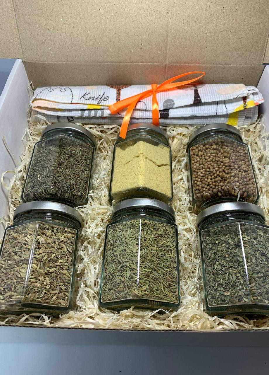 Подарунковий набір спецій для риби у скляних банках. No Brand (251407546)