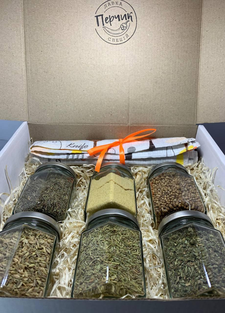 Подарунковий набір спецій для риби у скляних банках. No Brand (251407546)