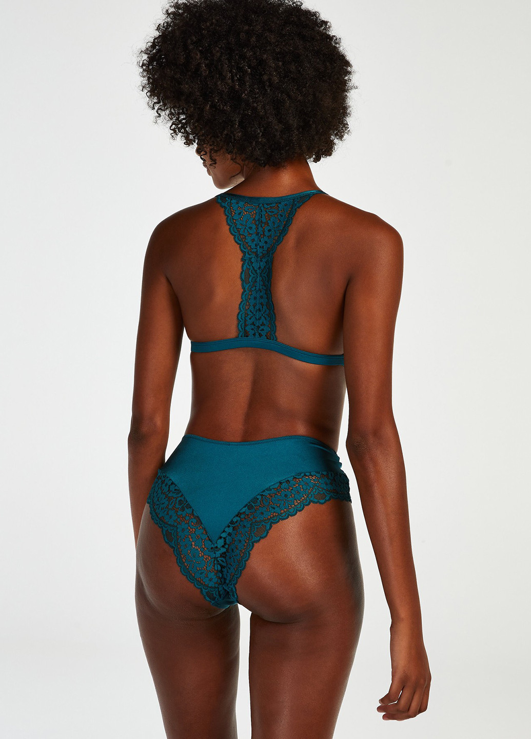 Зелёный триэнджел бюстгальтер Hunkemoller без косточек кружево, полиамид