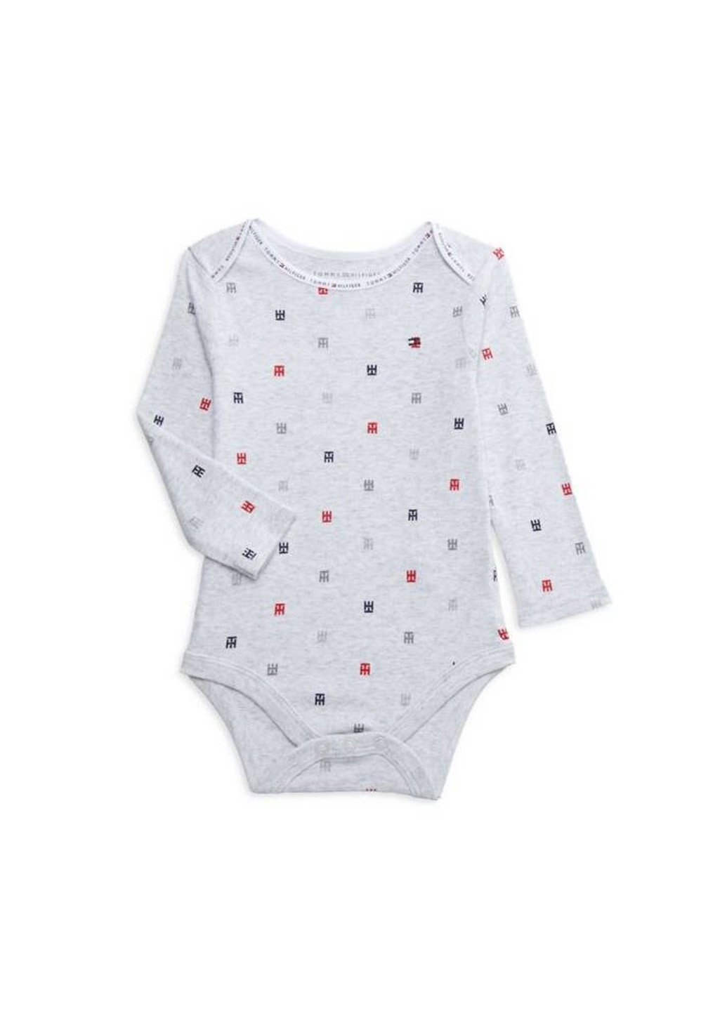 Серый демисезонный костюм (боди, брюки, шапка, носки) брючный Tommy Hilfiger