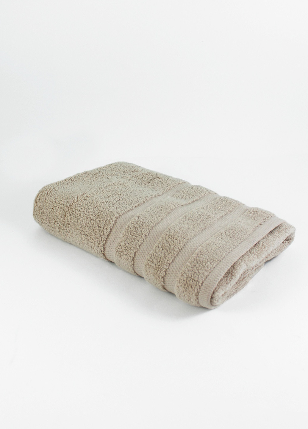 Рушник махровий Oslo, MicroCotton, жакардовий, з бордюром, мокко, розмір 70x140 см Bulgaria-Tex світло-коричневий