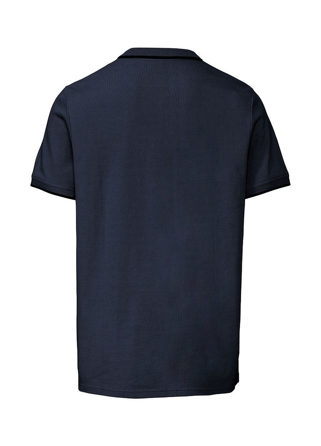 Темно-синяя футболка-поло для мужчин Livergy однотонная