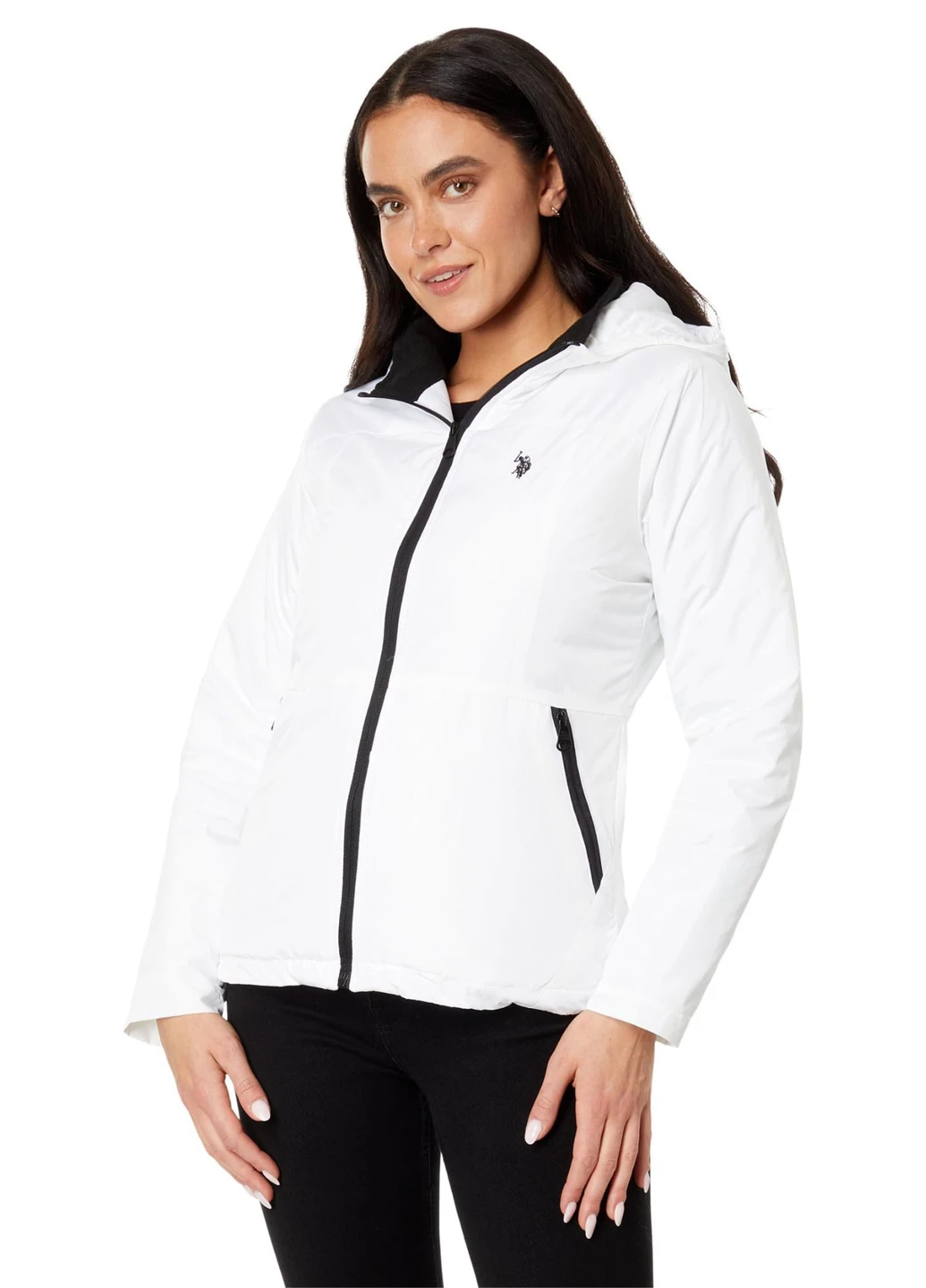 Белая демисезонная куртка U.S. Polo Assn.