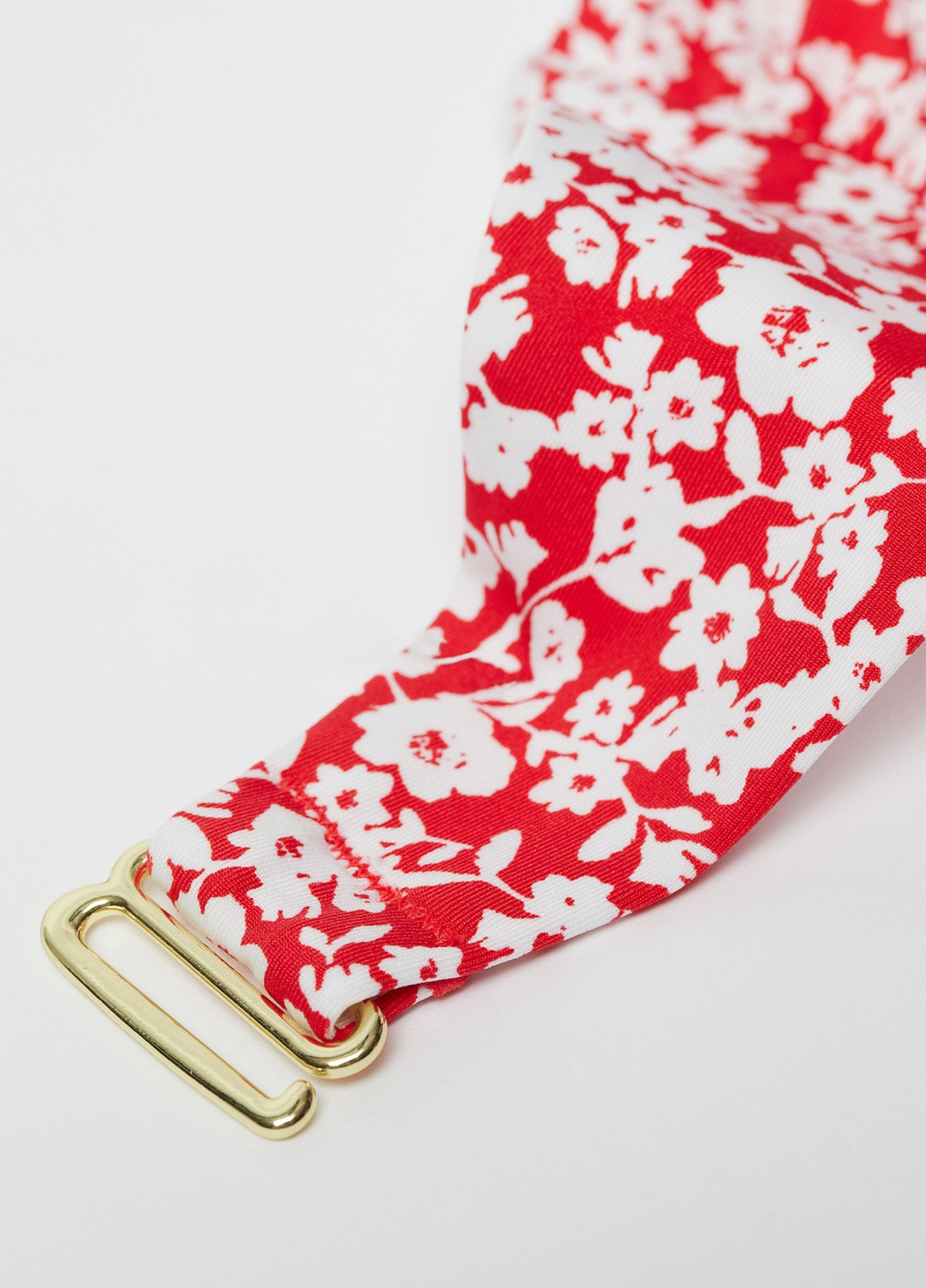 Купальный бюст H&M цветочный красный пляжный