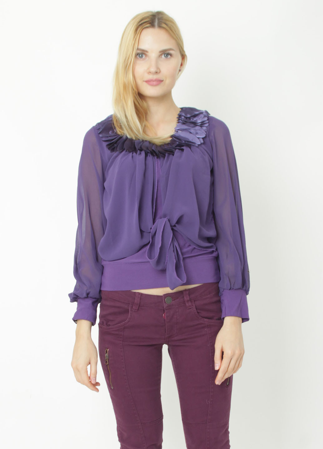 Фиолетовая демисезонная блуза Mtp