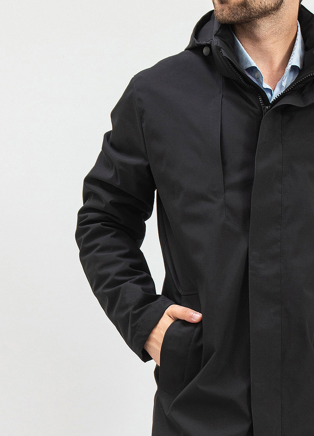 Черная демисезонная куртка на магнитных кнопках Astoni INTER