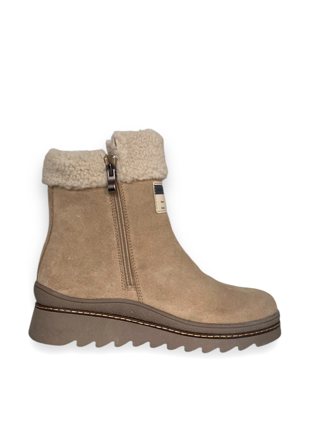 Зимние ботинки Meego с мехом, с молнией из натуральной замши