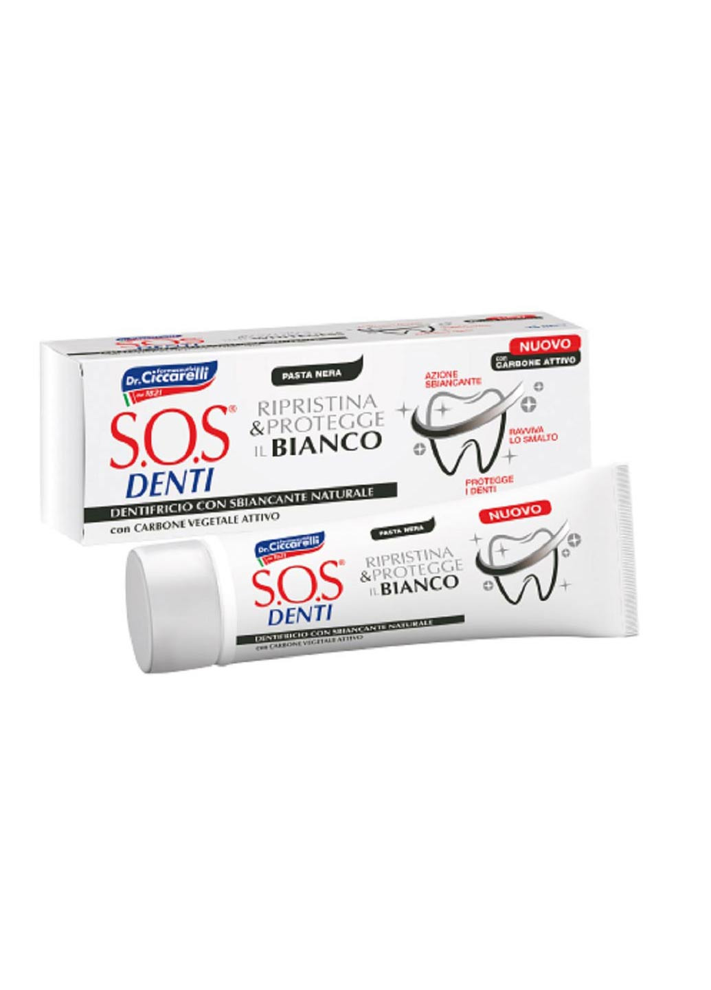Зубная паста SOS DENTI Whitening Профессиональное и безопасное отбеливание Pasta del Capitano (215077960)