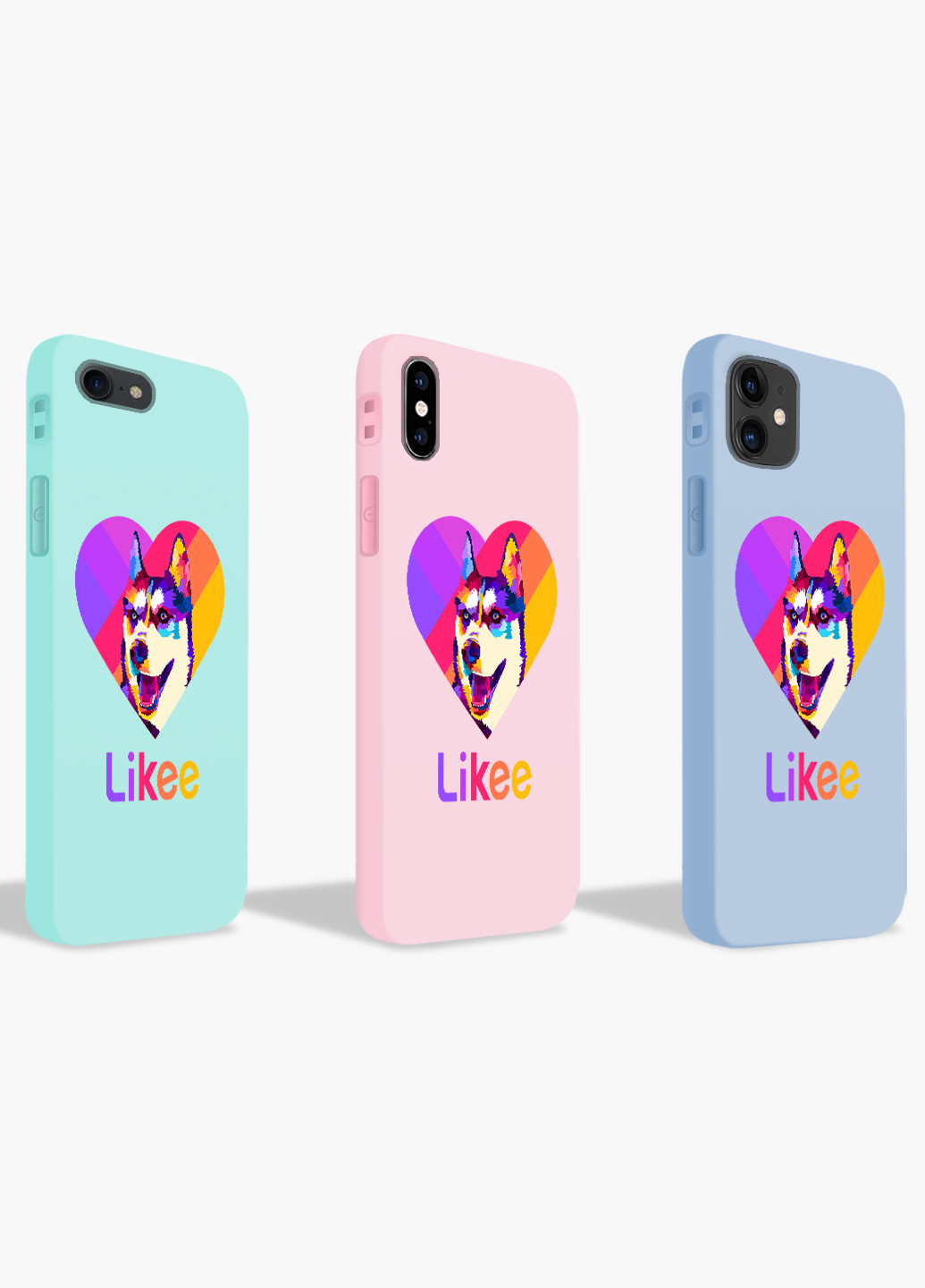 Чехол силиконовый Apple Iphone X Лайк Лайка (Likee) (6129-1598) MobiPrint (219485869)