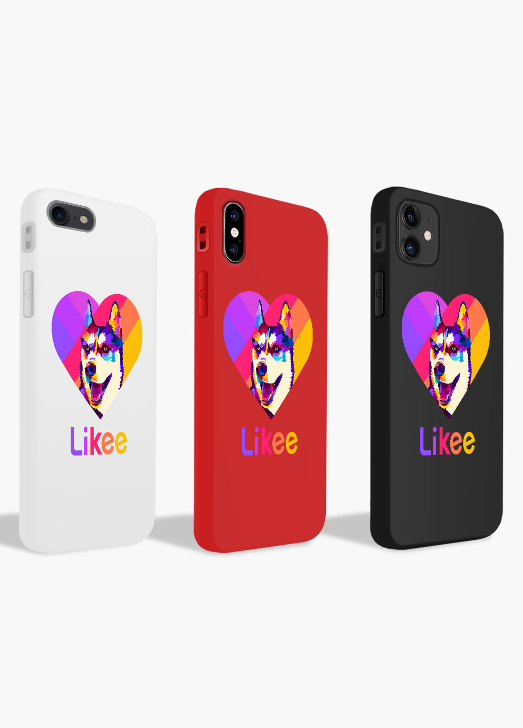 Чехол силиконовый Apple Iphone X Лайк Лайка (Likee) (6129-1598) MobiPrint (219485869)