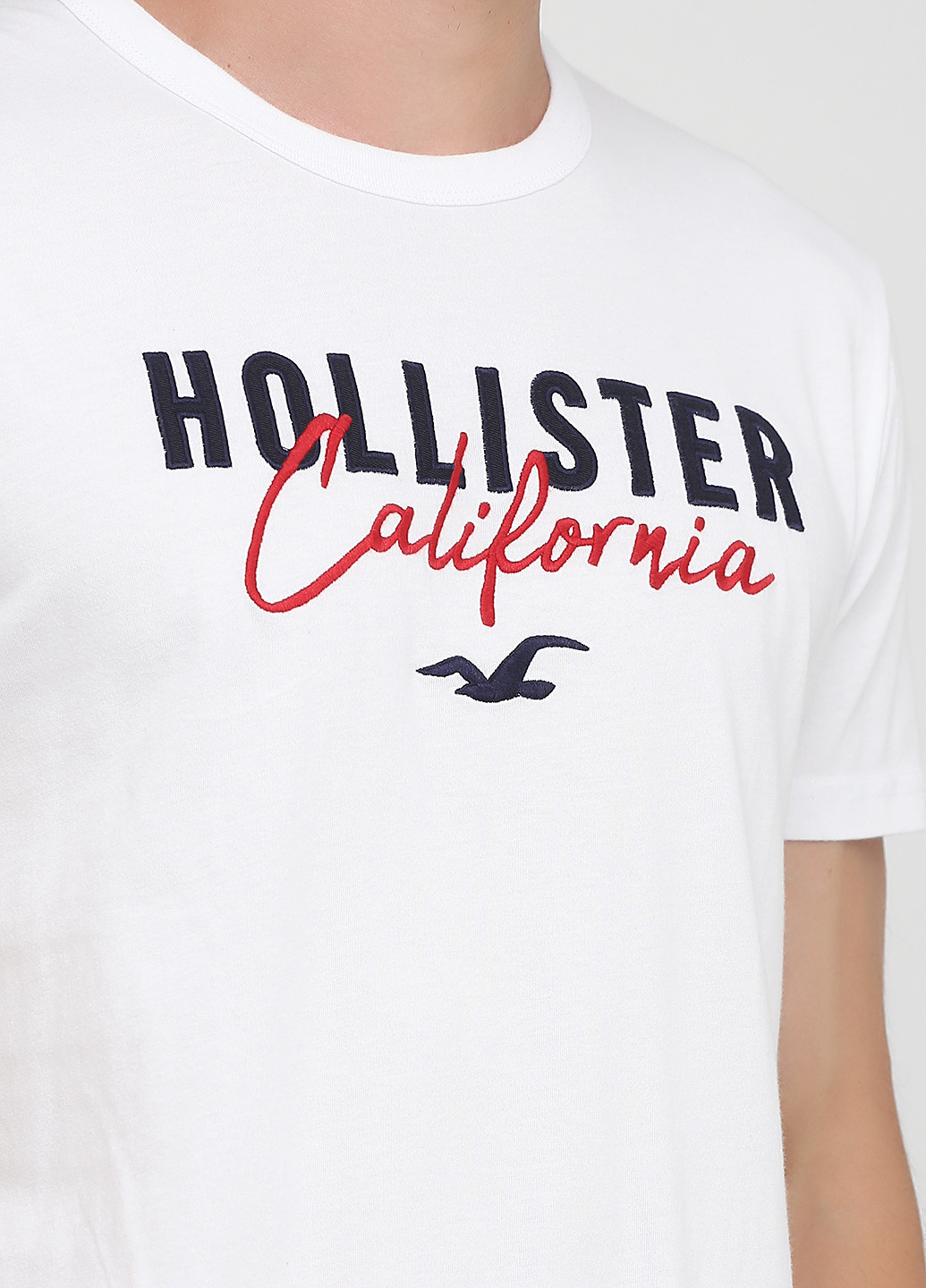 Темно-блакитна футболка Hollister