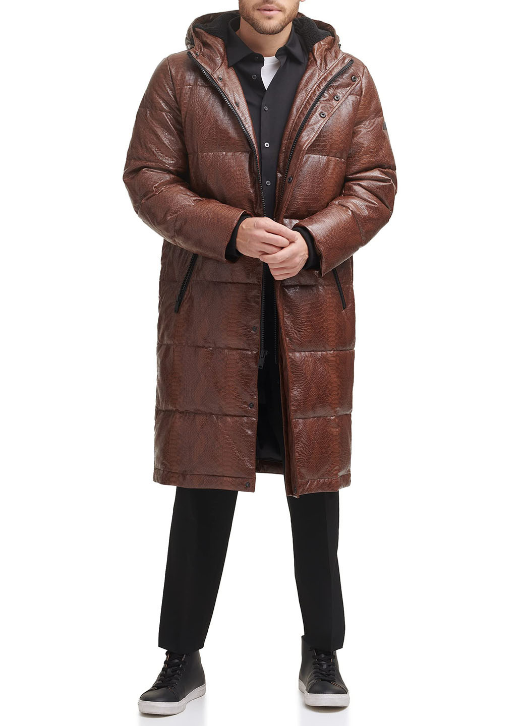 Коричневая демисезонная куртка DKNY