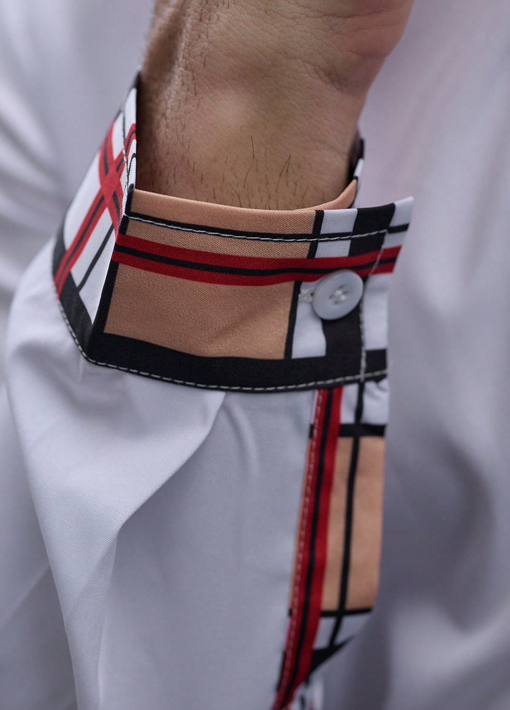 Белая классическая, кэжуал рубашка однотонная SHEIN