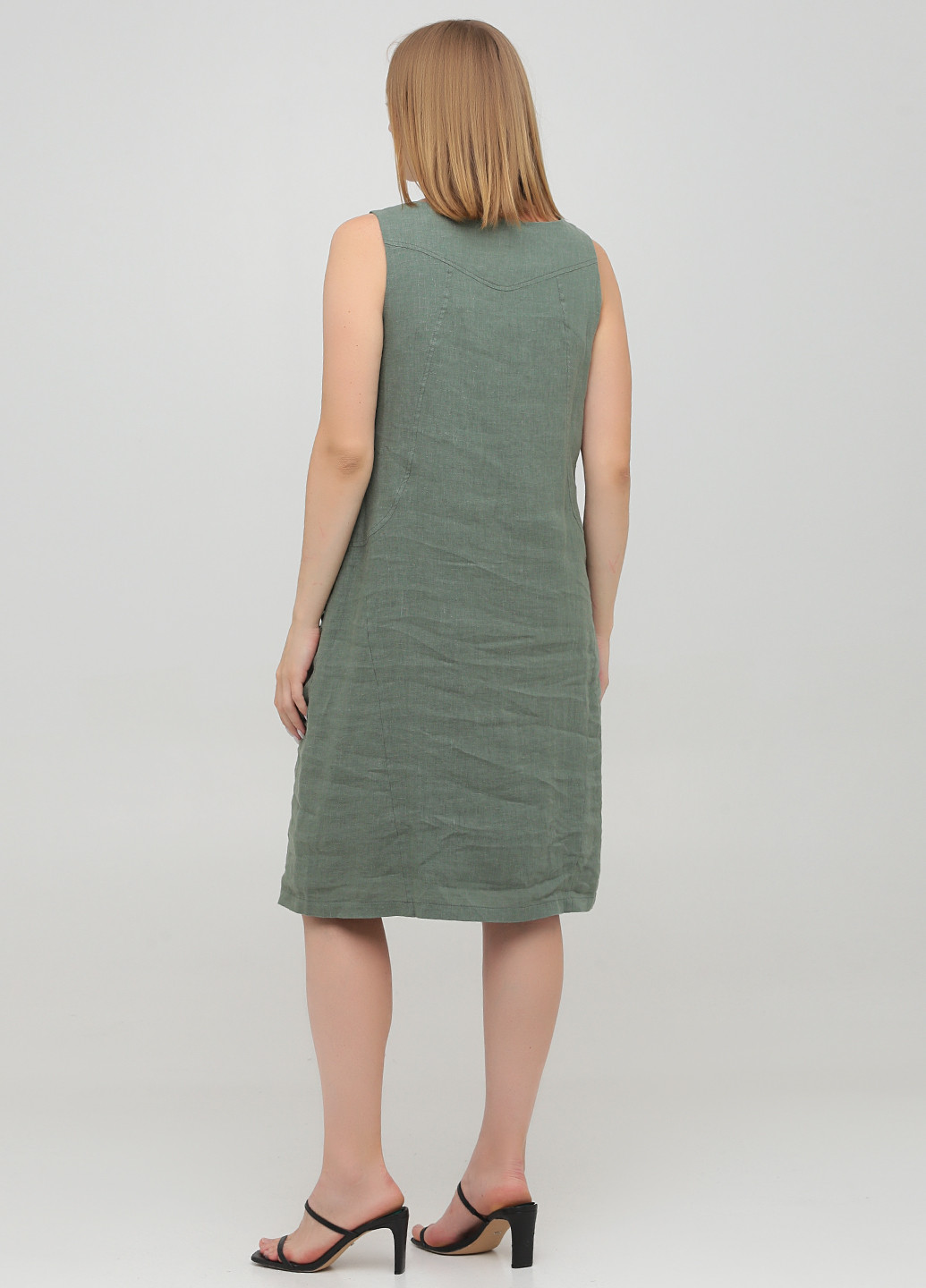 Зеленое кэжуал платье баллон Linea Tesini однотонное
