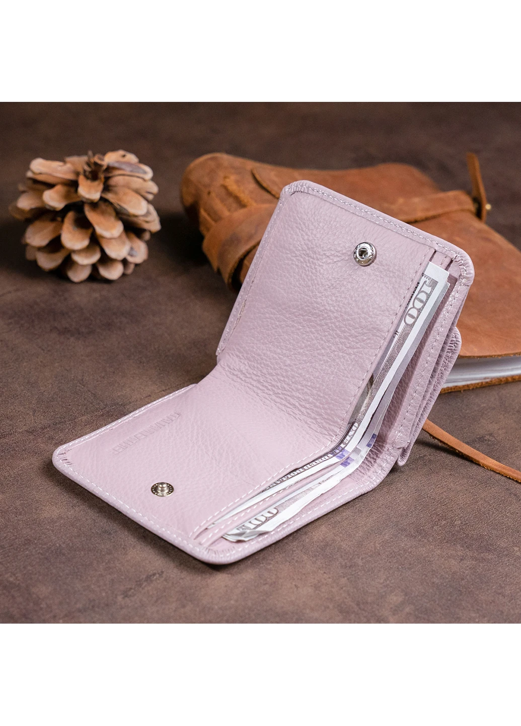 Жіночий шкіряний гаманець 9,5х9х1 см st leather (252133824)