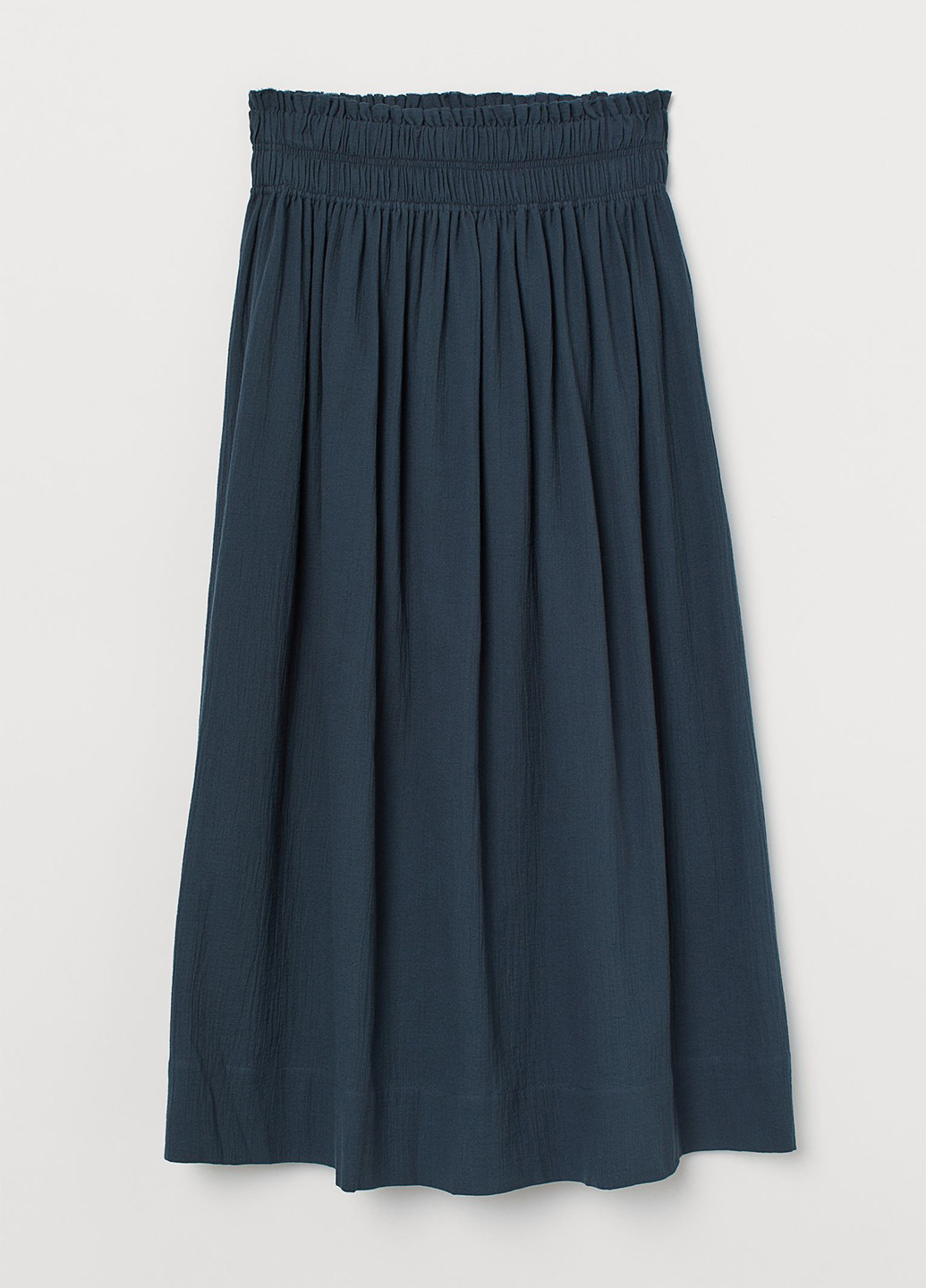 Темно-бирюзовая кэжуал однотонная юбка H&M клешированная