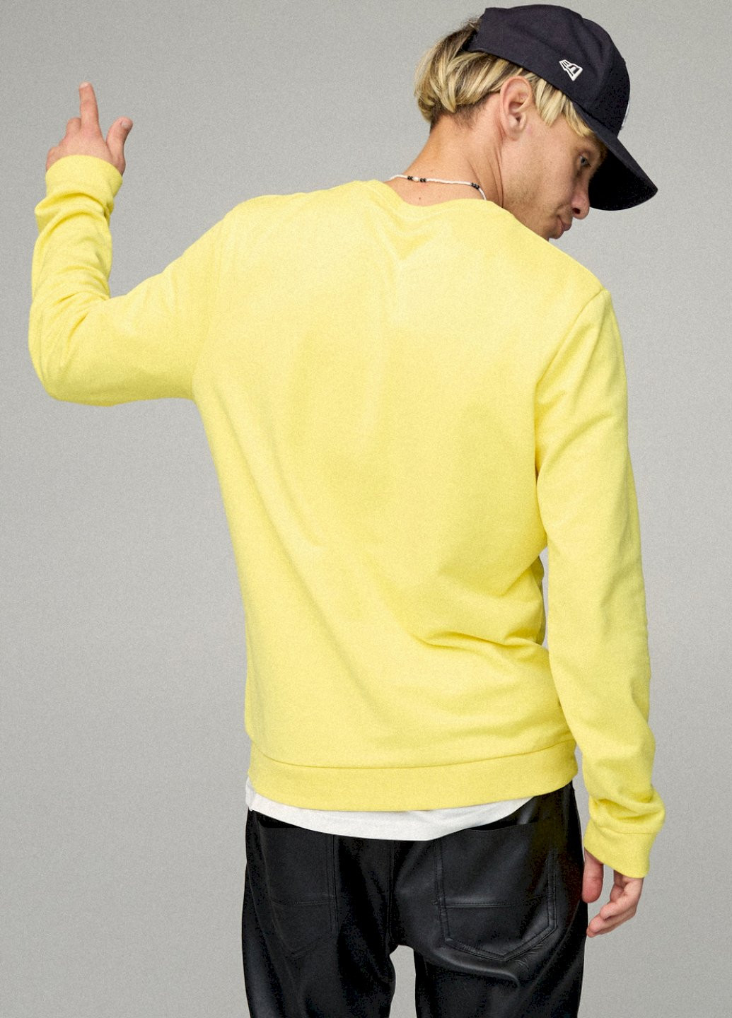 Жовтий свитшот мужской basic /no flis/ YAPPI малюнок (254557511)