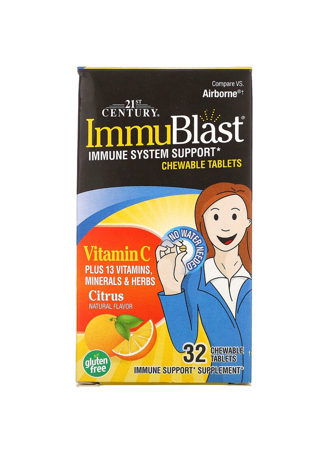 Комплекс витаминов и минералов ImmuBlast Citrus 32 таблеток 21st Century (255409553)