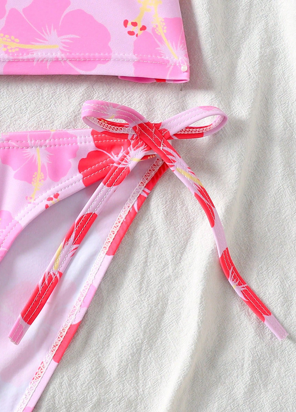 Рожевий літній купальник (ліф, трусики) танкіні, роздільний SHEIN