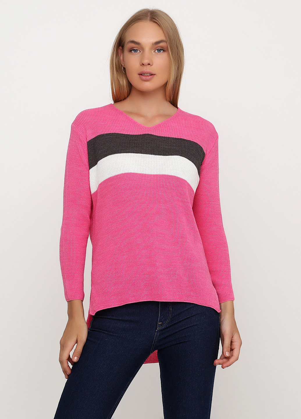 Розовый демисезонный пуловер пуловер Askar Triko