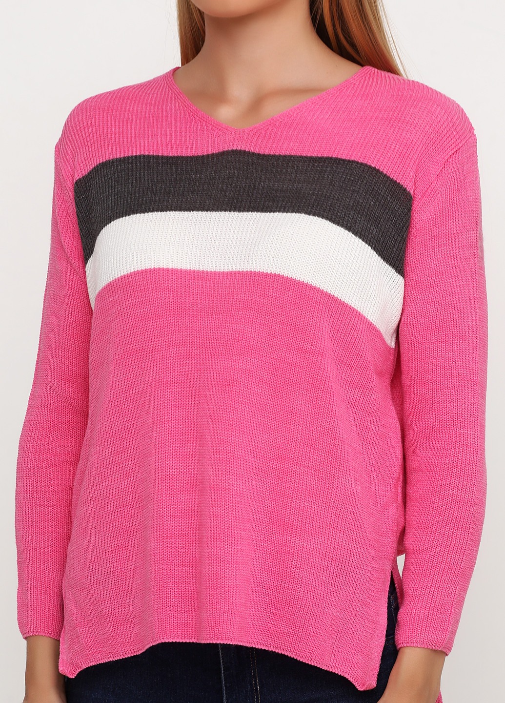 Розовый демисезонный пуловер пуловер Askar Triko