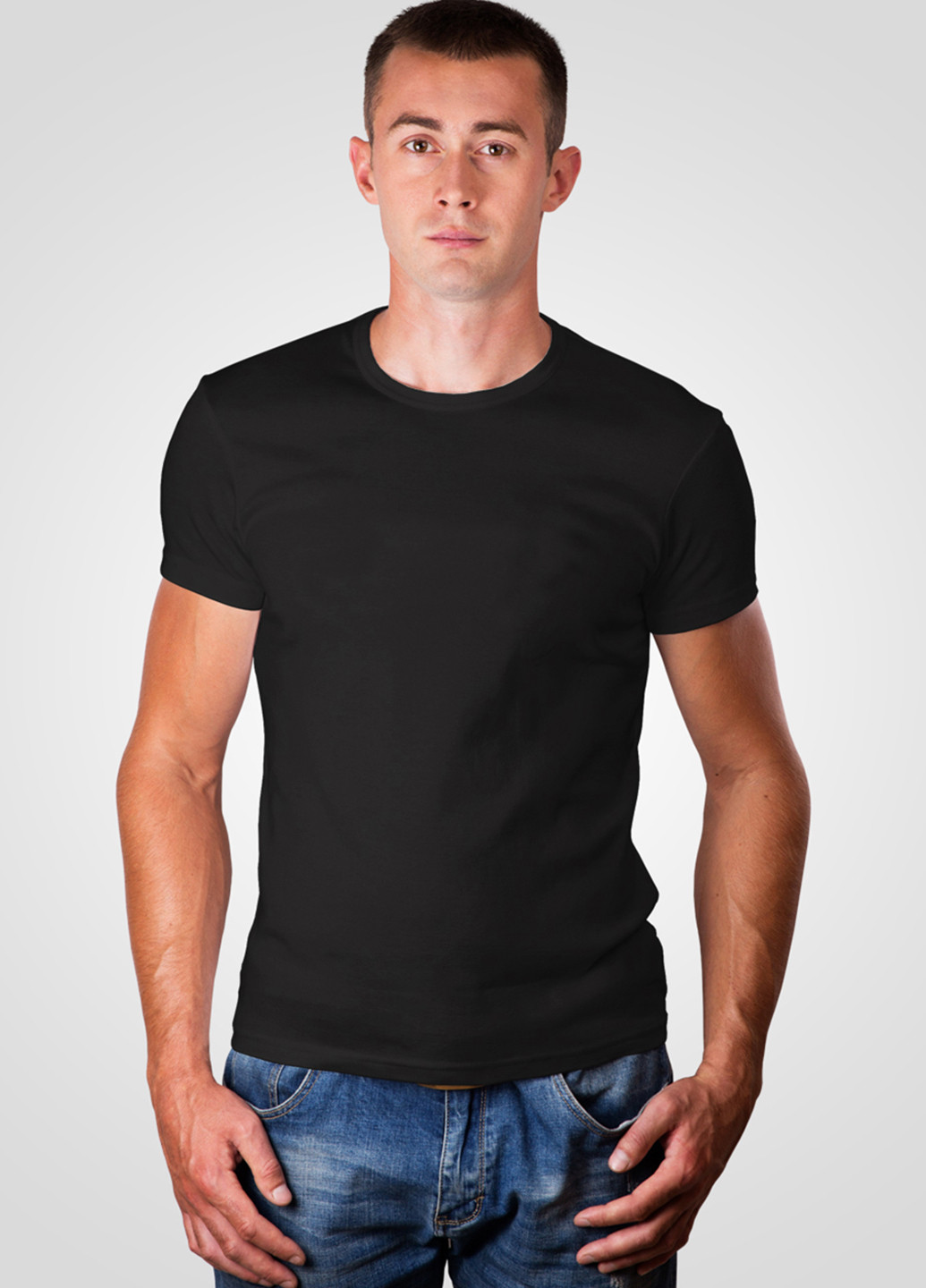 Черная футболка мужская 19м319-17 синяя(електро) с коротким рукавом Malta
