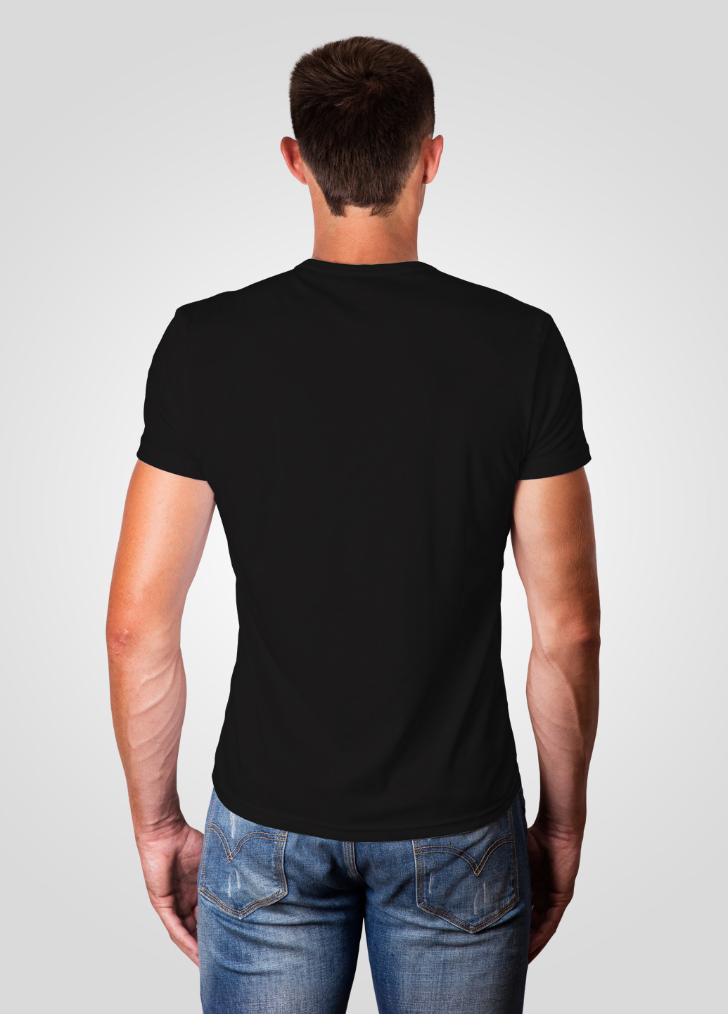 Черная футболка мужская 19м319-17 синяя(електро) с коротким рукавом Malta