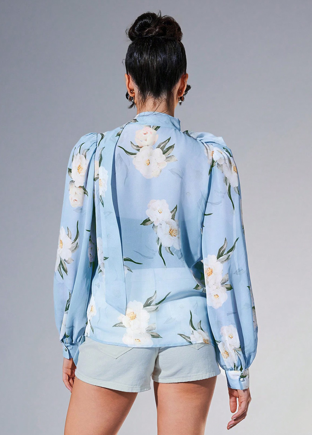 Голубая блуза для беременных SHEIN