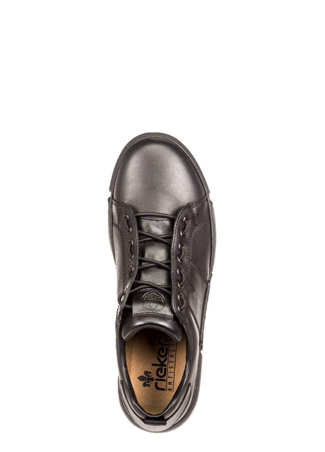 Черные кэжуал полуботинки мужские Rieker на шнурках