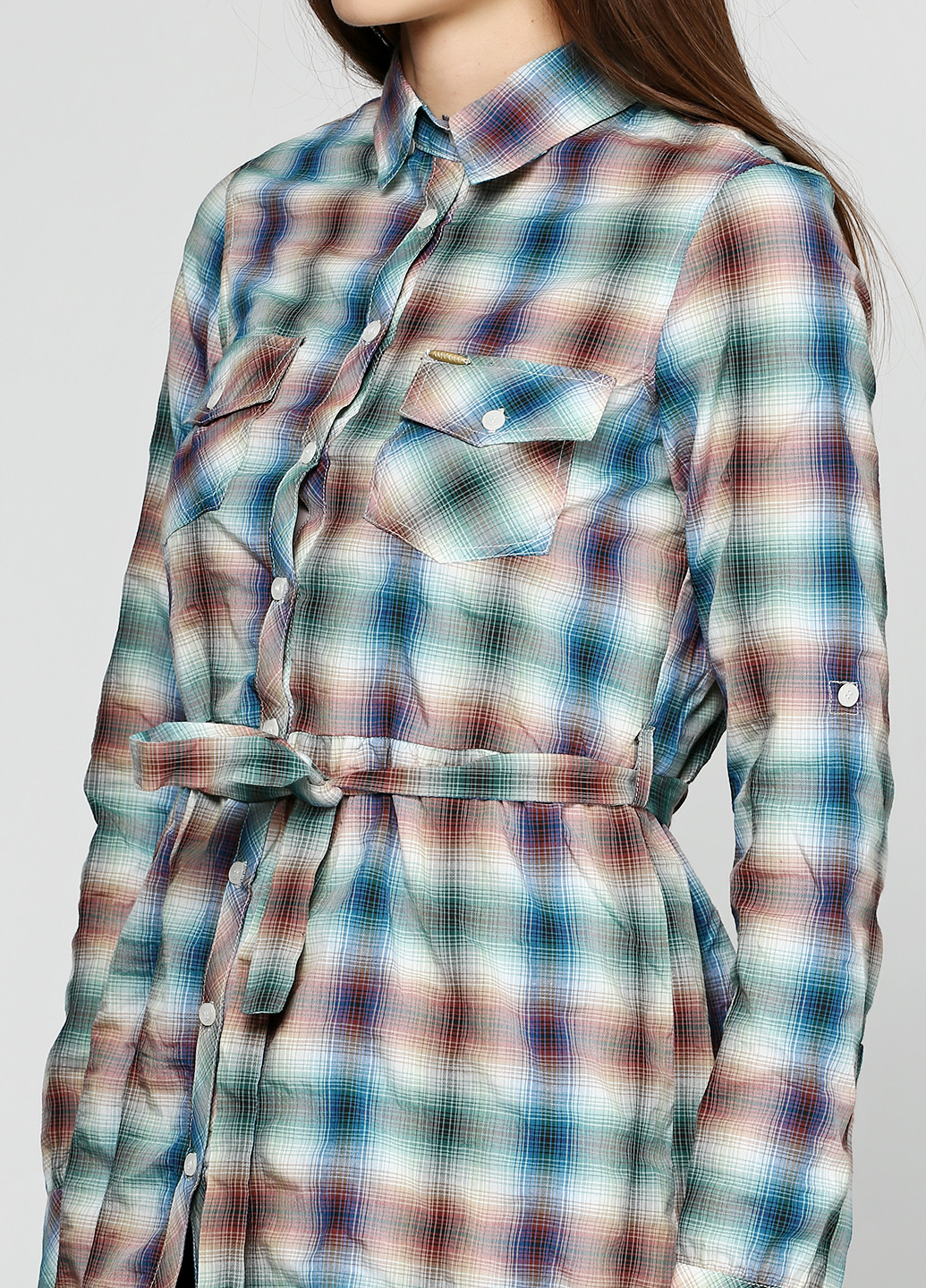 Зеленая кэжуал рубашка в клетку Amy Gee