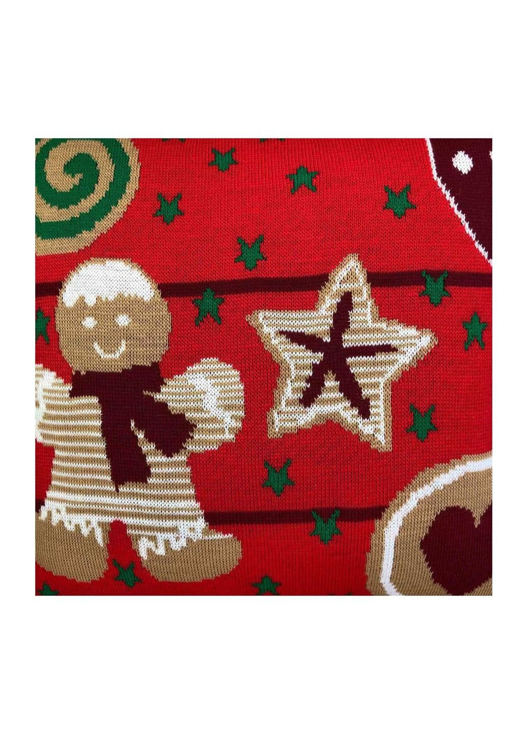 Наволочка вязаная Печенье 45х45 см Красная (23102) Прованс (254012149)